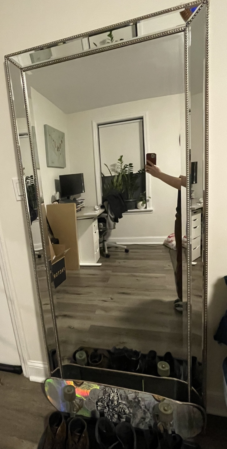 Elegant Beaded Frame Full-Length Mirror - photo 2