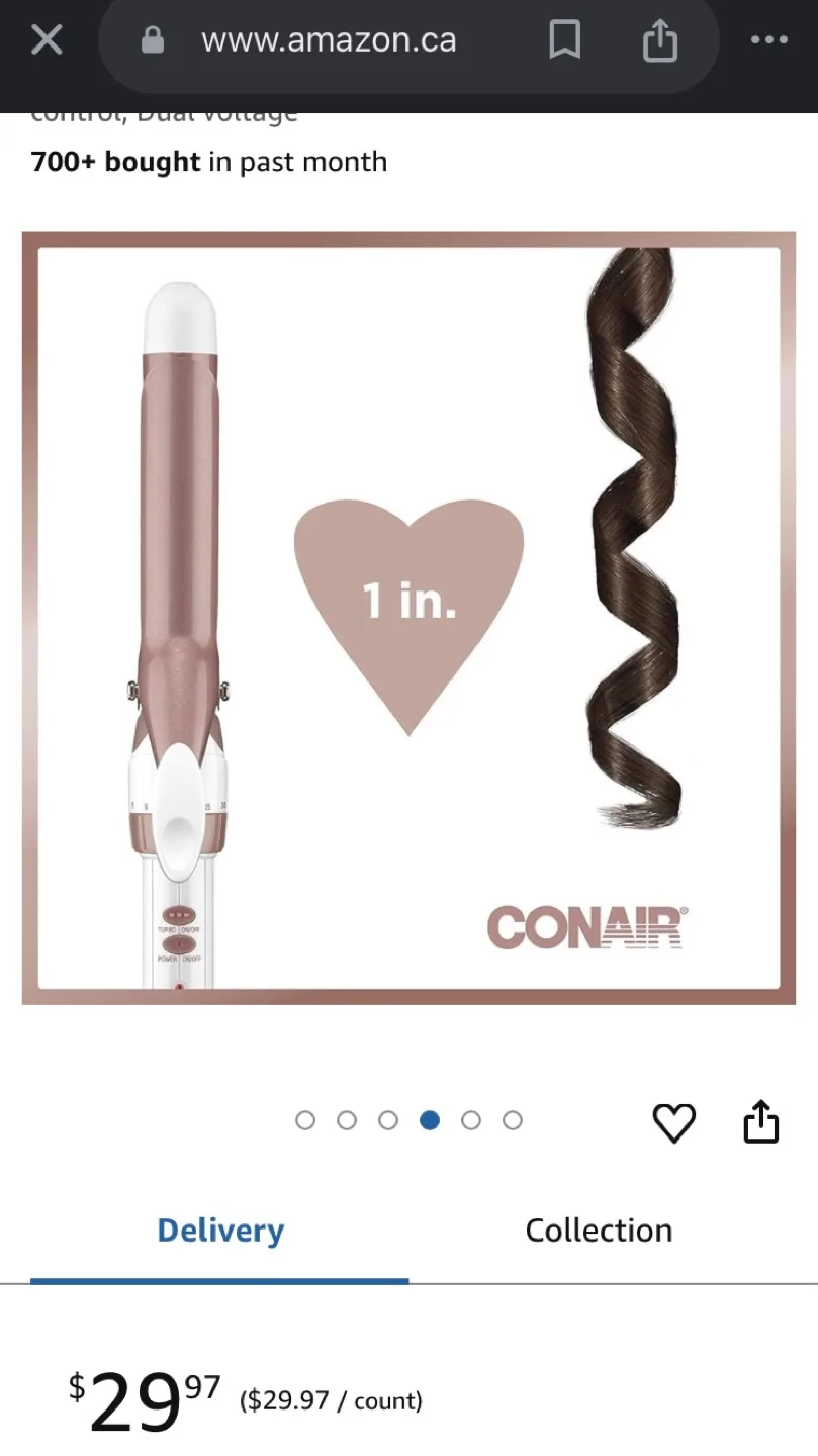 Conair CD701GNC 1-Inch Double Ceramic Curling Iron image indicator(2)