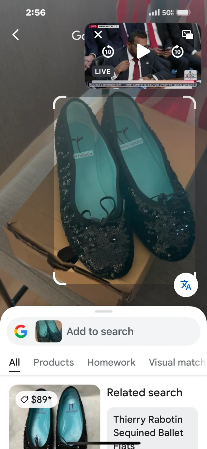 Thierry Rabotin Black Sequin 🖤MINT🖤Ballet Flats Size 38 image indicator(3)