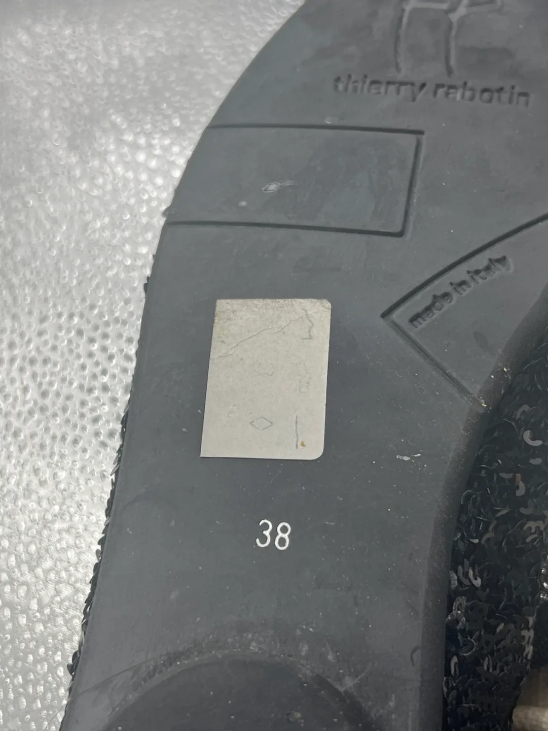 Thierry Rabotin Black Sequin 🖤MINT🖤Ballet Flats Size 38 image indicator(4)