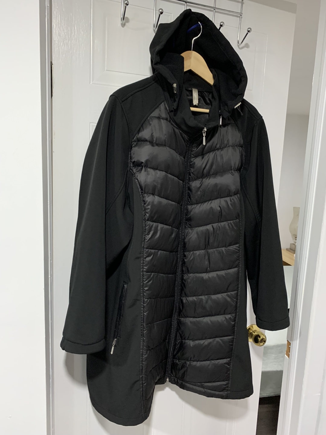 Penningtons Black Hooded Puffer Jacket