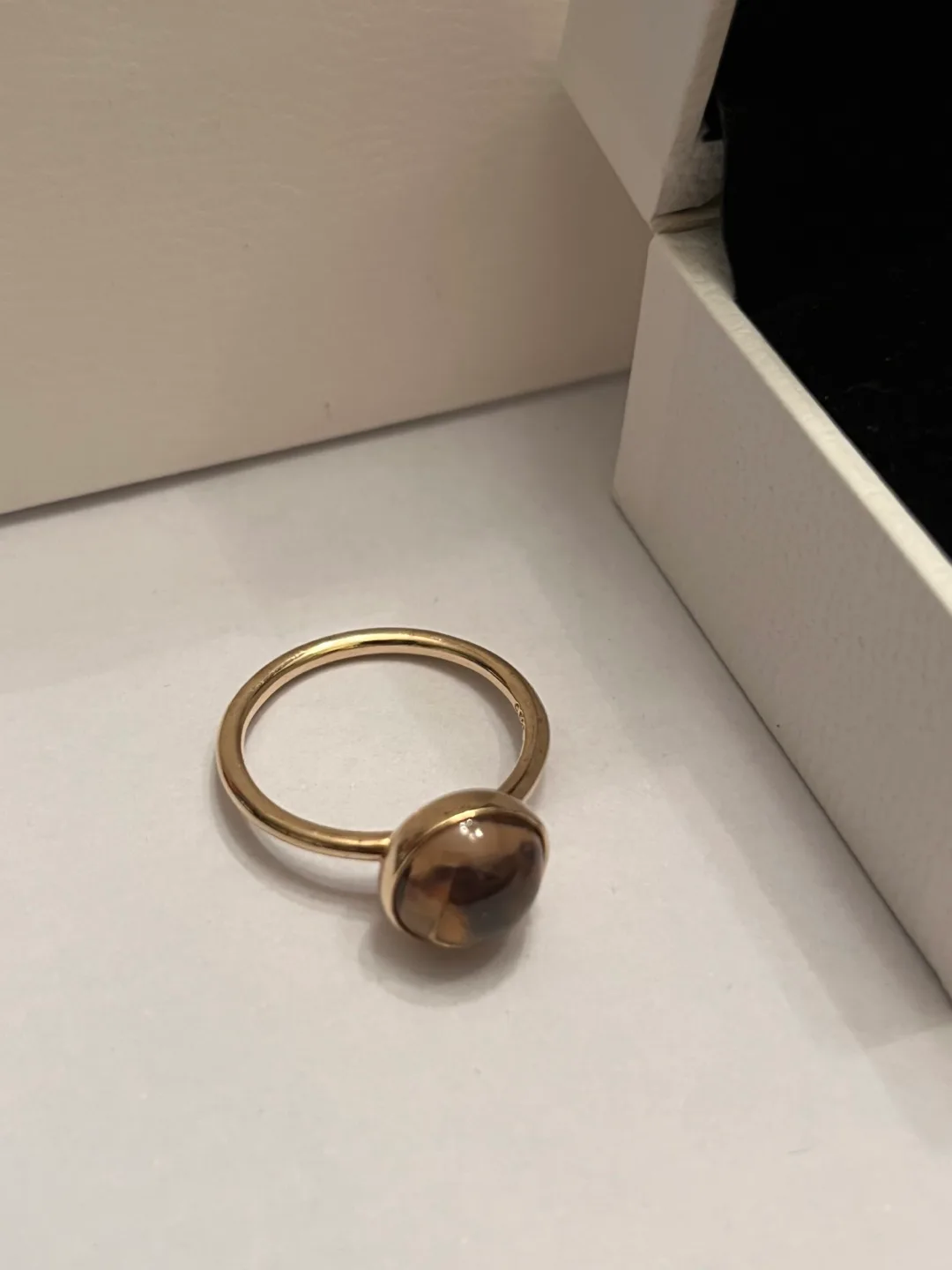 Pandora Size 58/ 8.5 Solid 14k Gold Poetic Blush Ring image indicator(6)