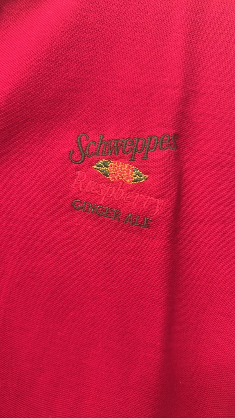Vintage Schweppe's Raspberry Ginger Ale Polo Shirt - Size M image indicator(2)