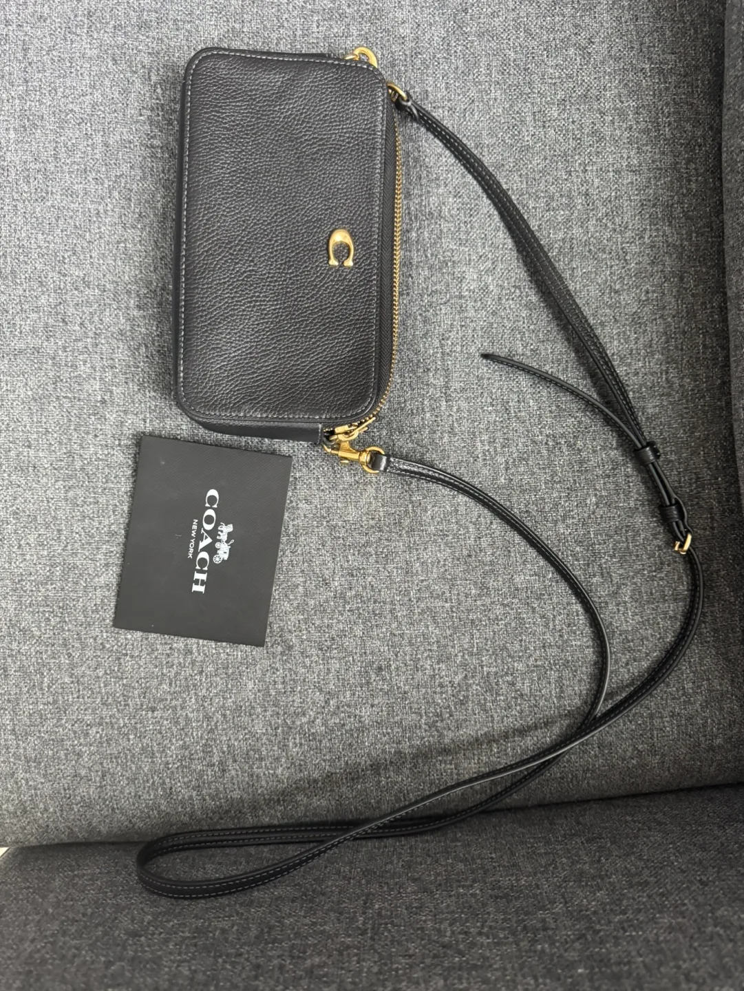 Coach Black Leather Crossbody Bag image indicator(4)