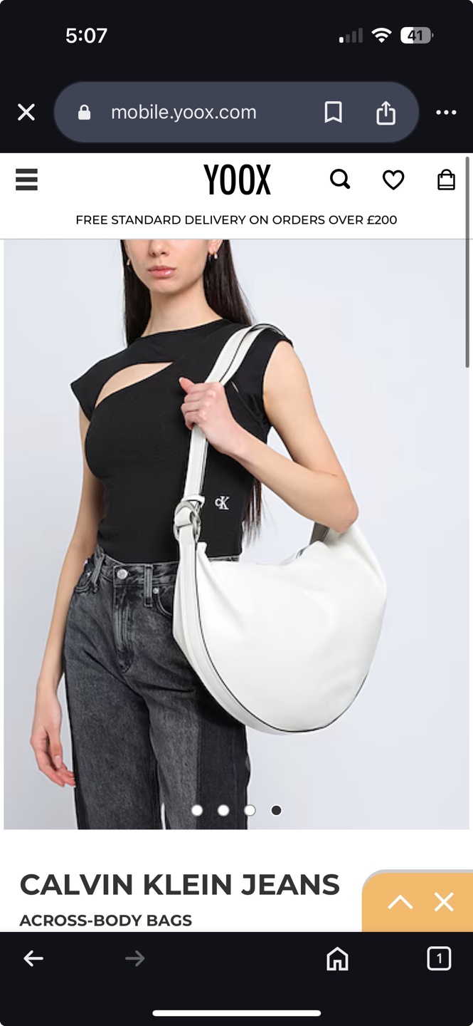 Calvin Klein Jeans White Half-Moon Crossbody Bag - photo 2