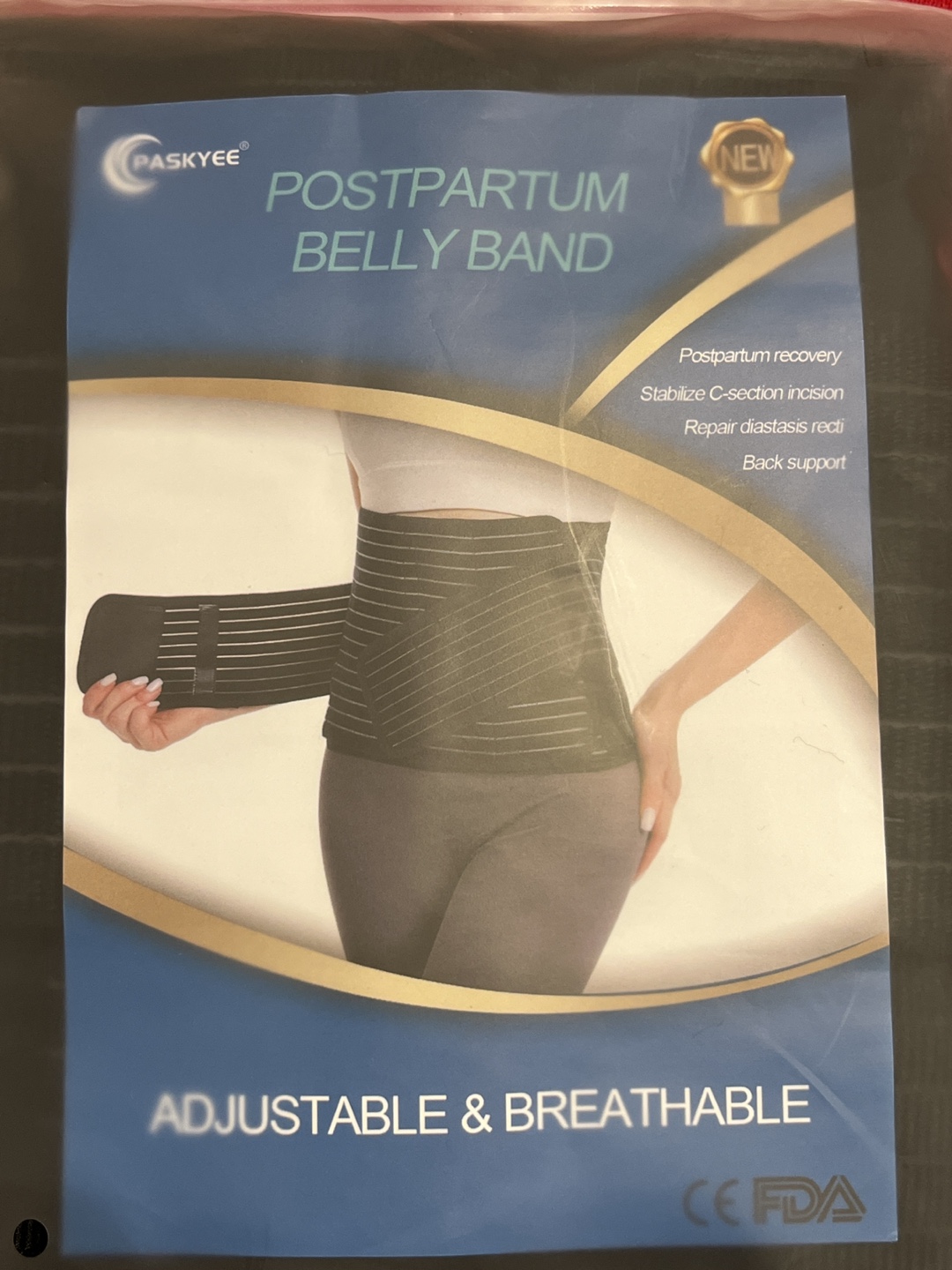 Paskyee Postpartum Belly Band L/XL ‘’🏈’’
