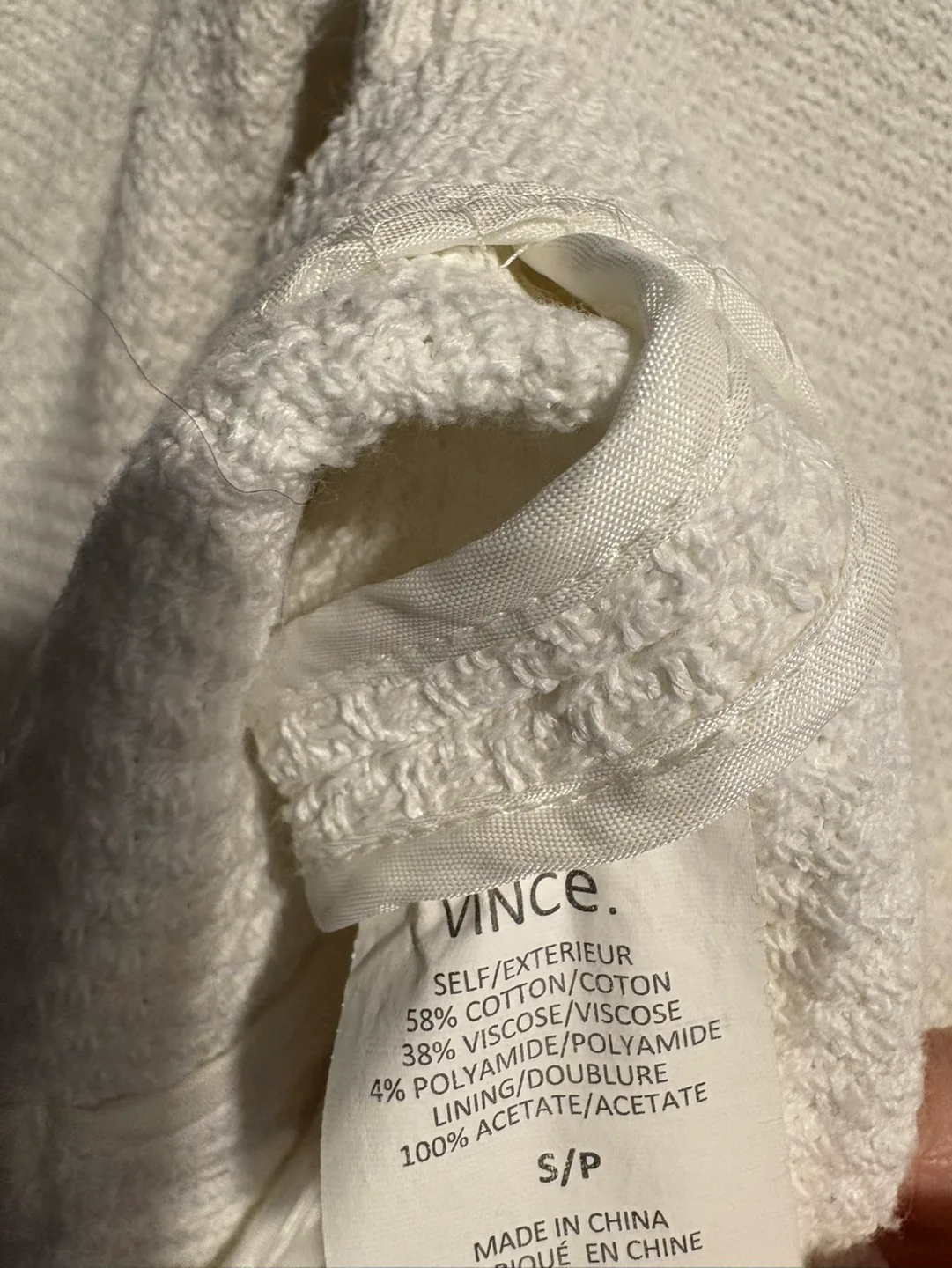 Vince Women's White Jacket Small image indicator(8)