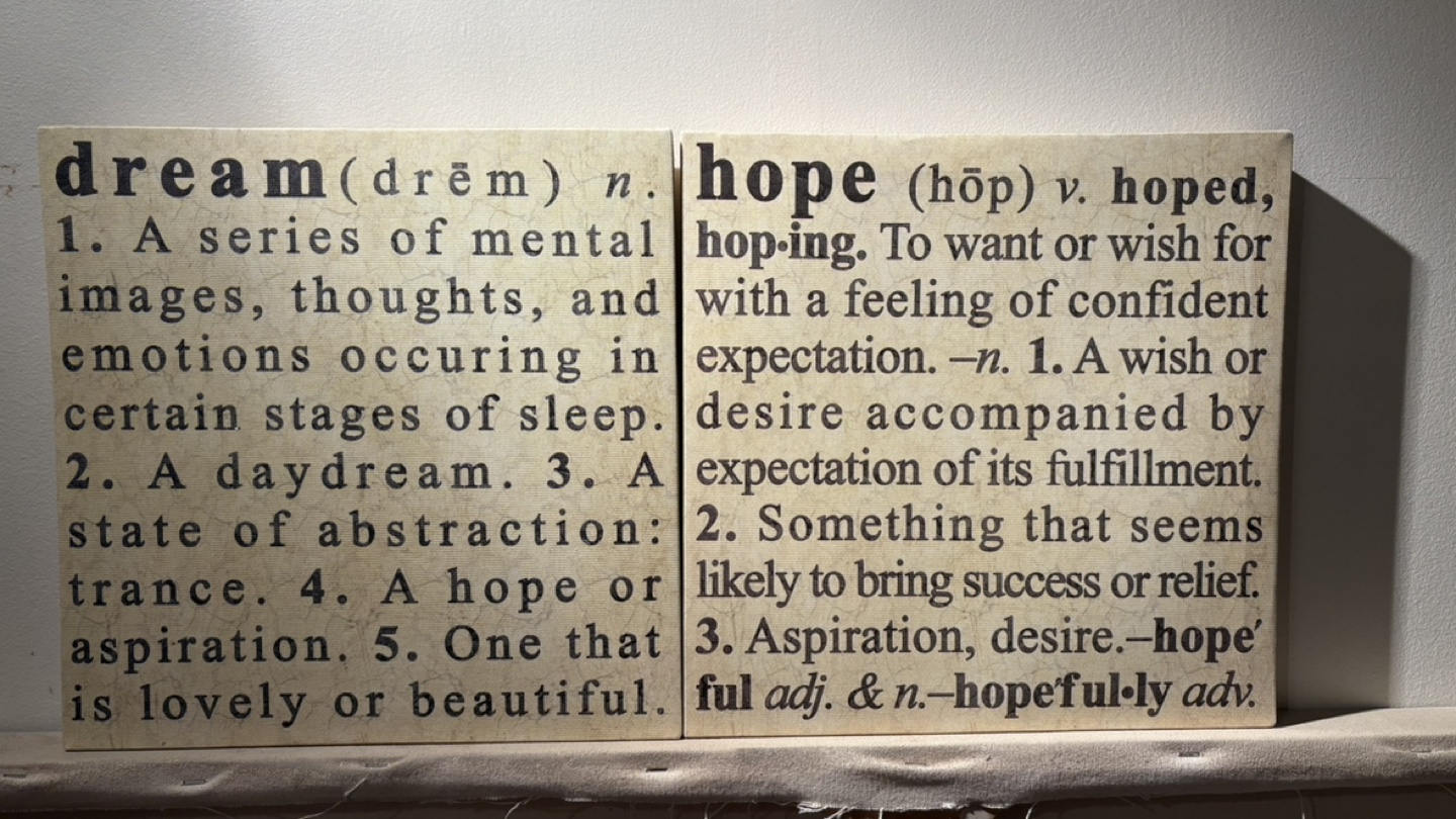 Dictionary Definition Prints - Dream & Hope