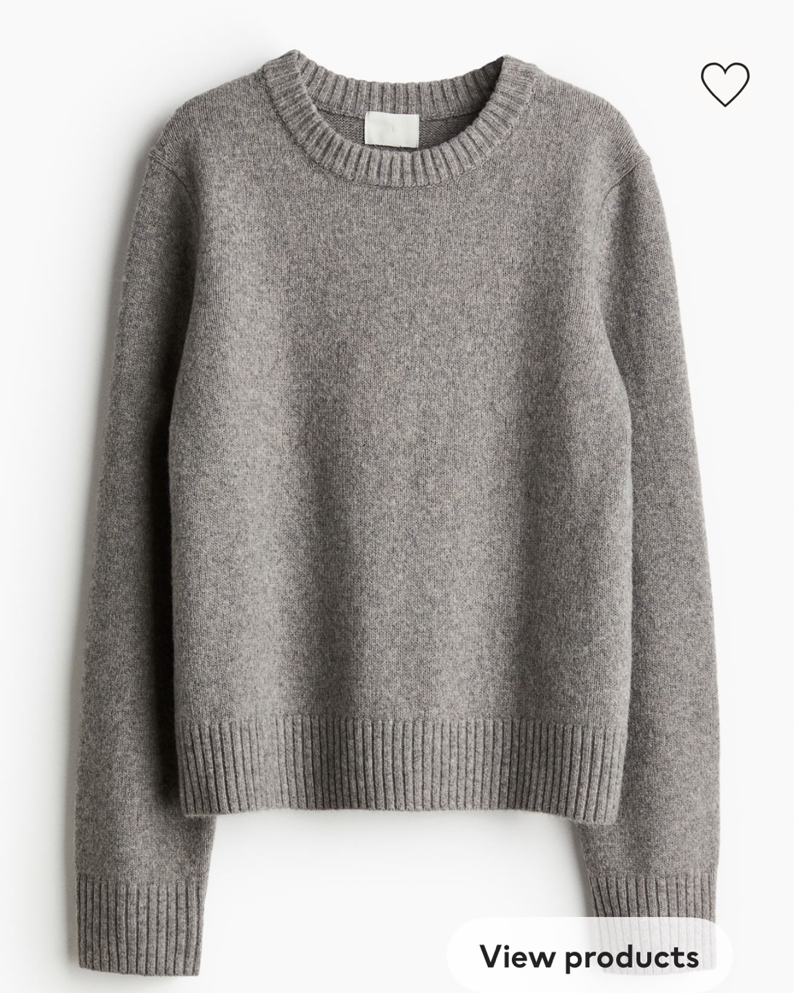 Grey H&M Divided Knit Sweater - Size Small