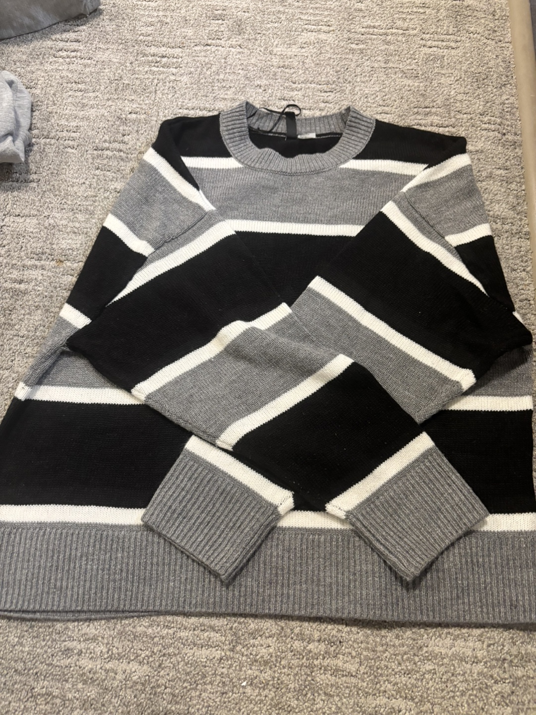 H&M Divided Striped Knit Sweater - Medium