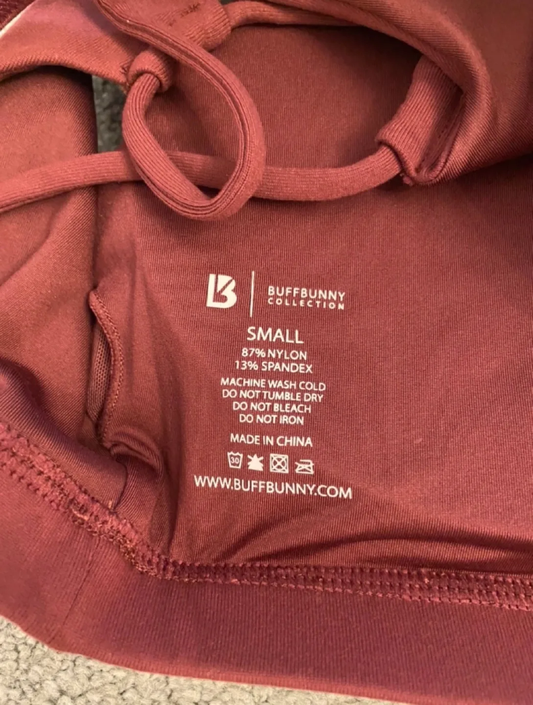 BNWT Buffbunny Collection Burgundy Sports Bra 🏈 image indicator(4)
