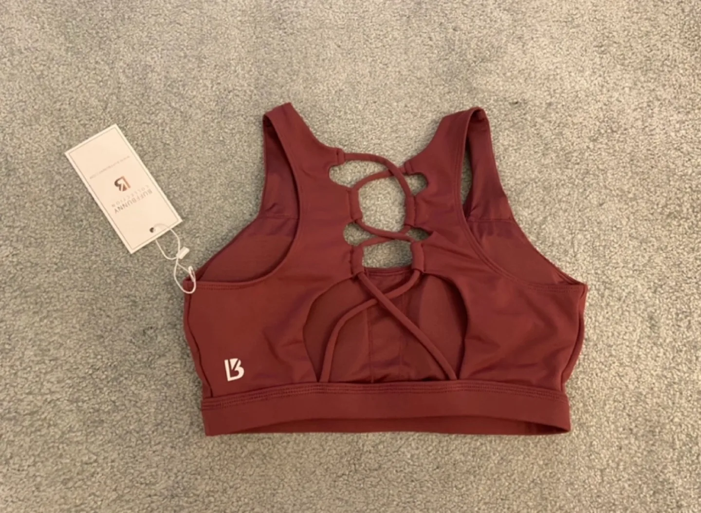 BNWT Buffbunny Collection Burgundy Sports Bra 🏈 image indicator(2)