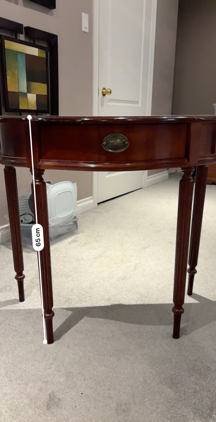 Half-Moon Mahogany Console Table - photo 2