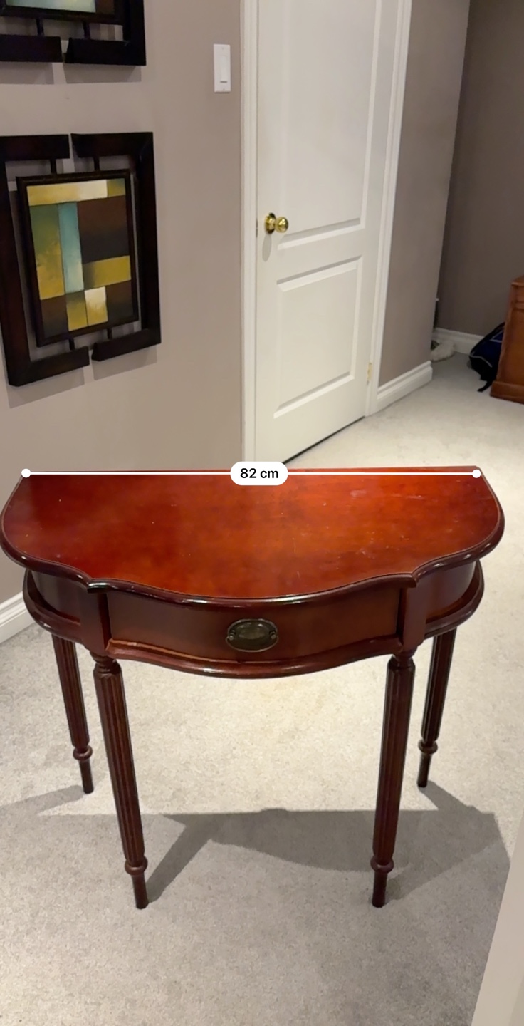 Half-Moon Mahogany Console Table