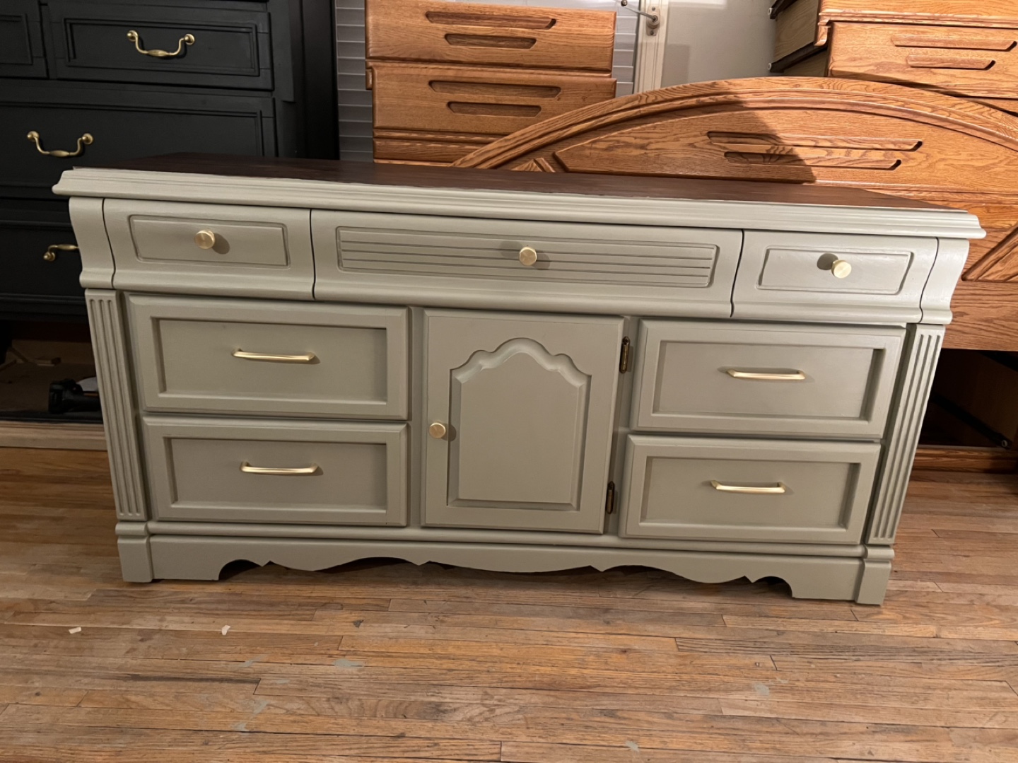 Refurbished Vintage Dresser with Dark Top