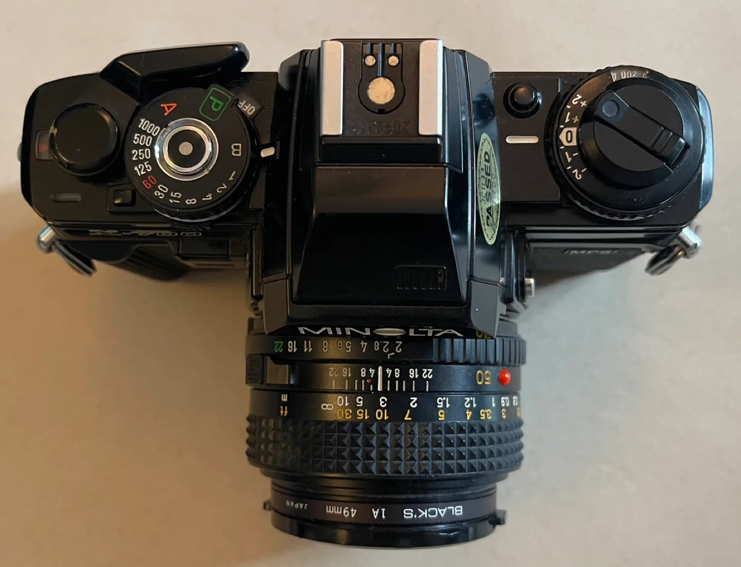 Minolta X-700 Film Camera with 49mm Black’s 1A Lens image indicator(5)