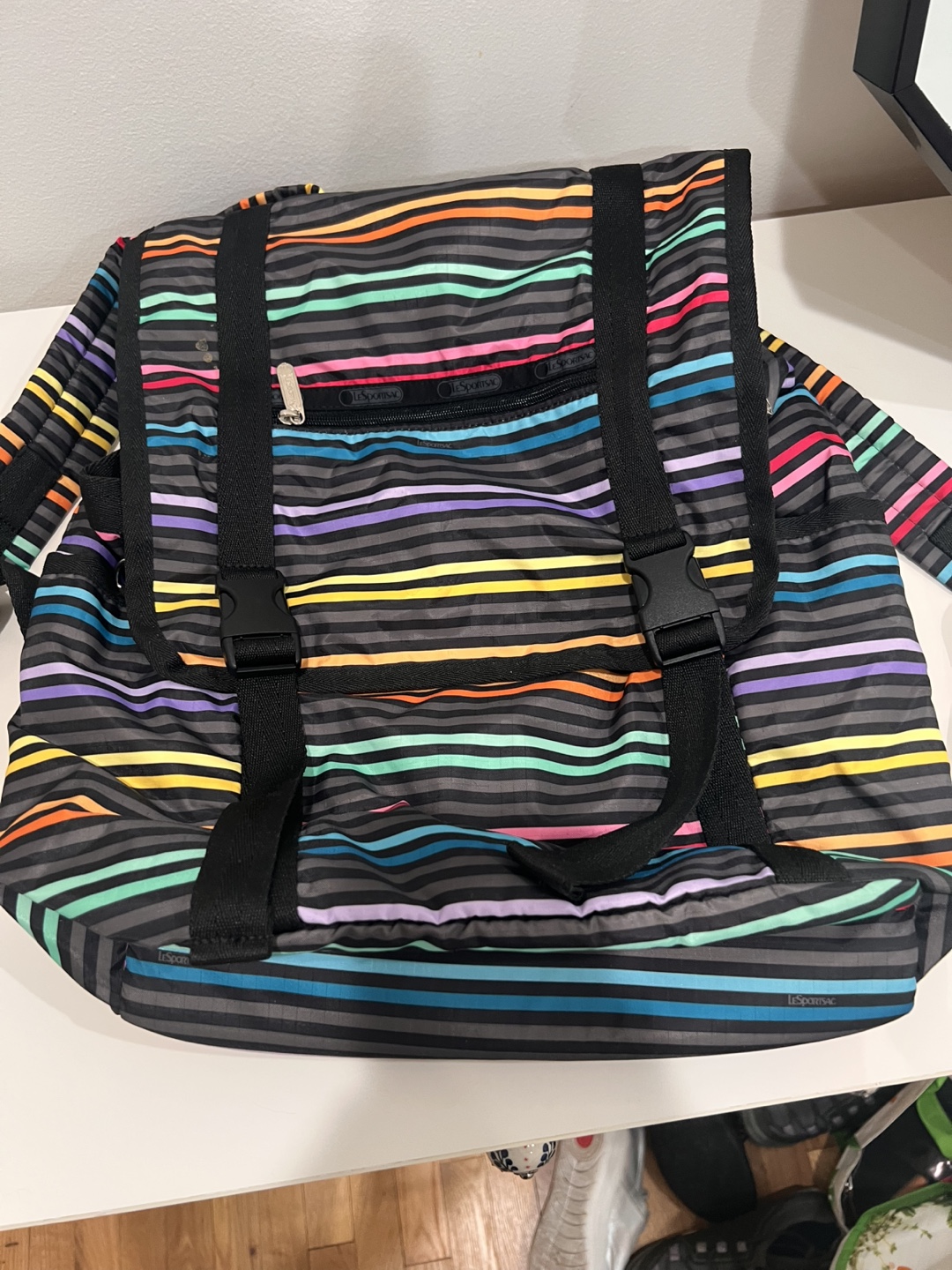 LeSportsac Rainbow Stripe Backpack