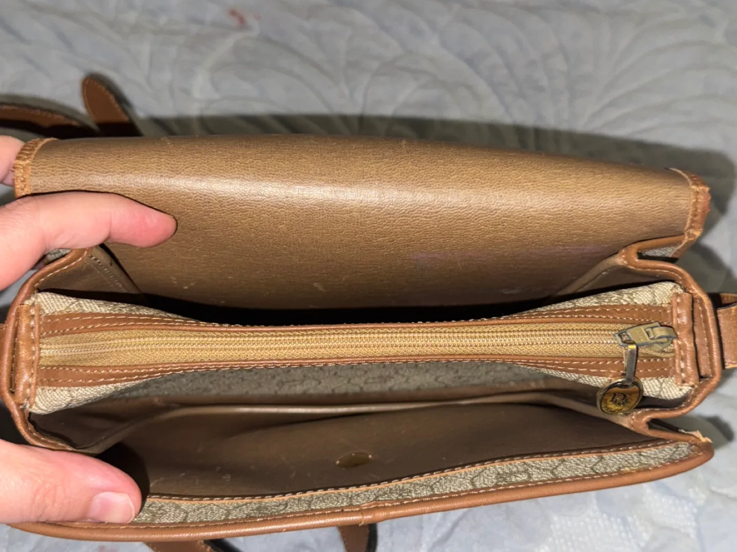 Vintage Christian Dior Shoulder Bag and Pouch Set image indicator(4)