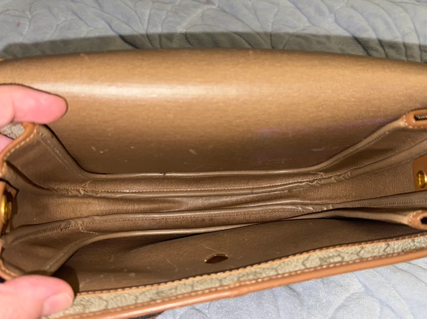 Vintage Christian Dior Shoulder Bag and Pouch Set image indicator(3)