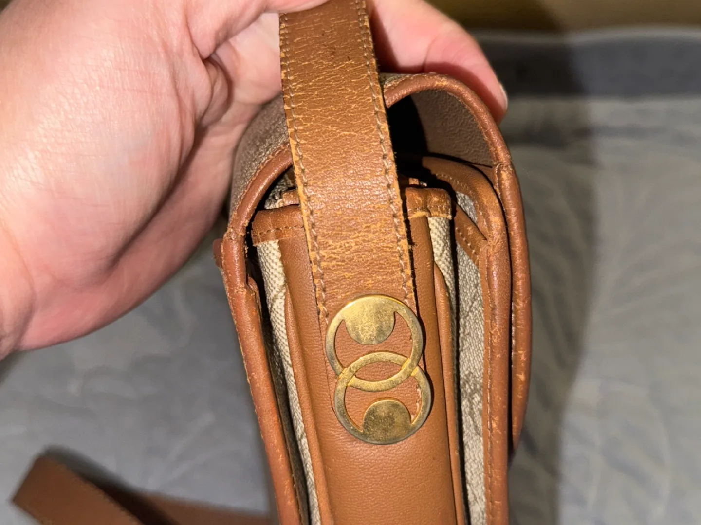 Vintage Christian Dior Shoulder Bag and Pouch Set image indicator(8)