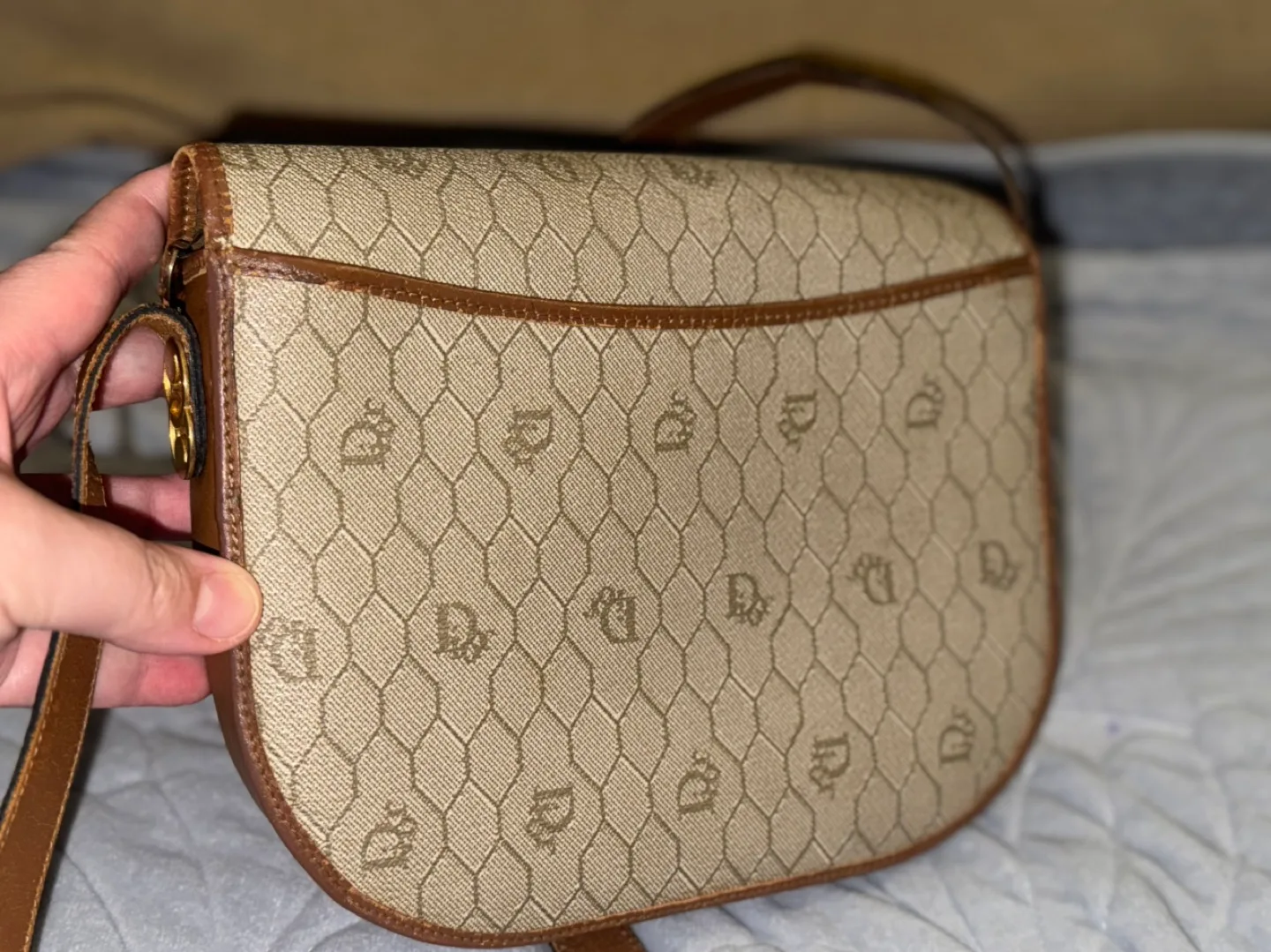 Vintage Christian Dior Shoulder Bag and Pouch Set image indicator(9)