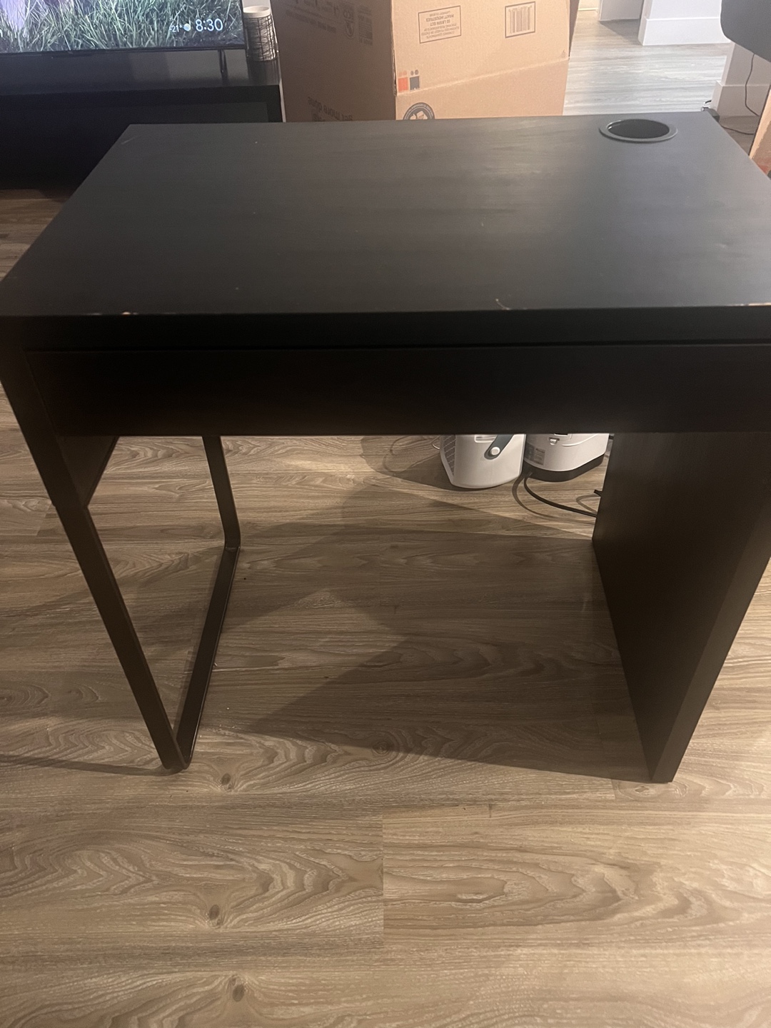 Black Desk with Drawer