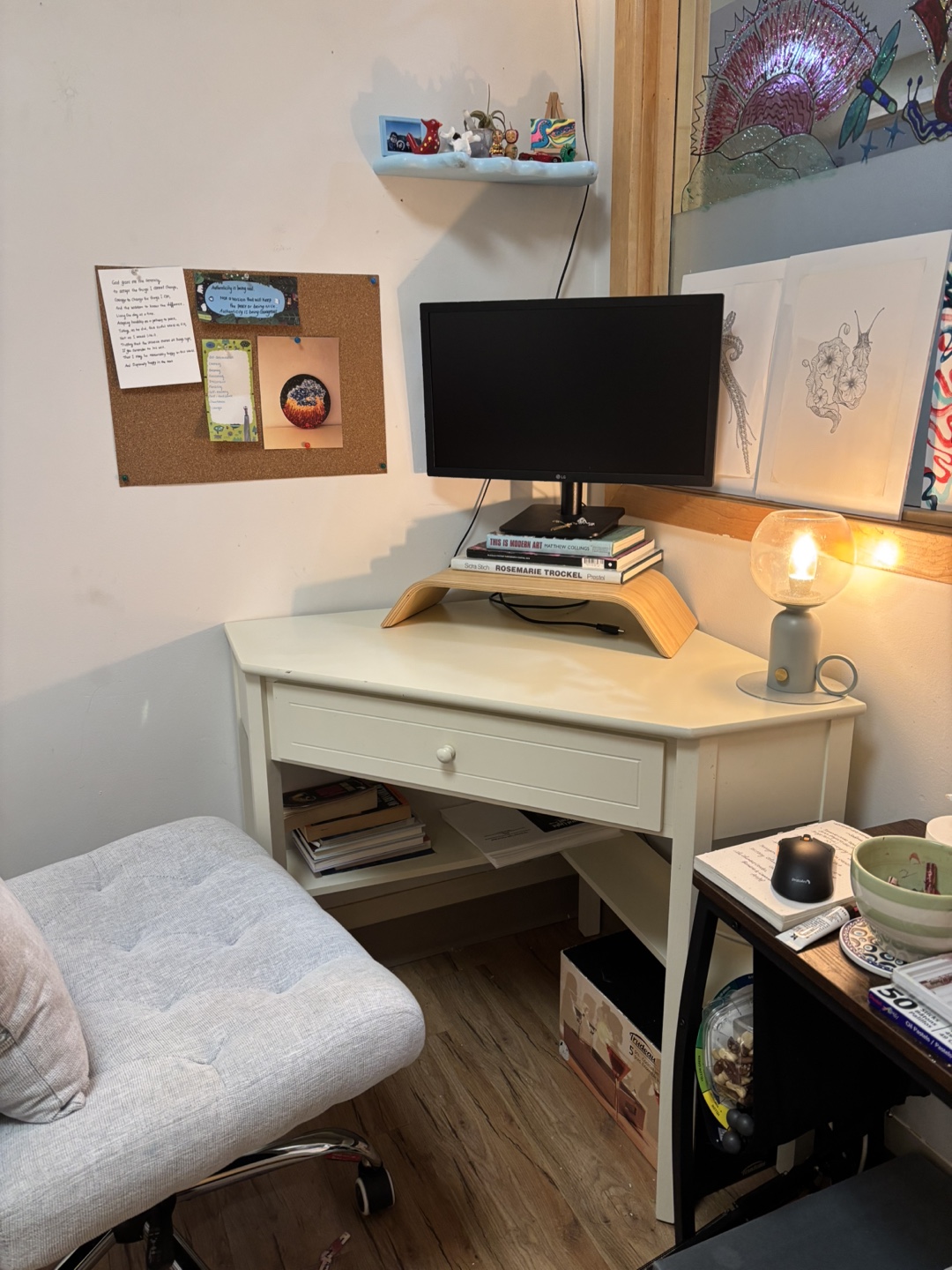 Wayfair Carfi Corner Writing Desk - Antique White - photo 2