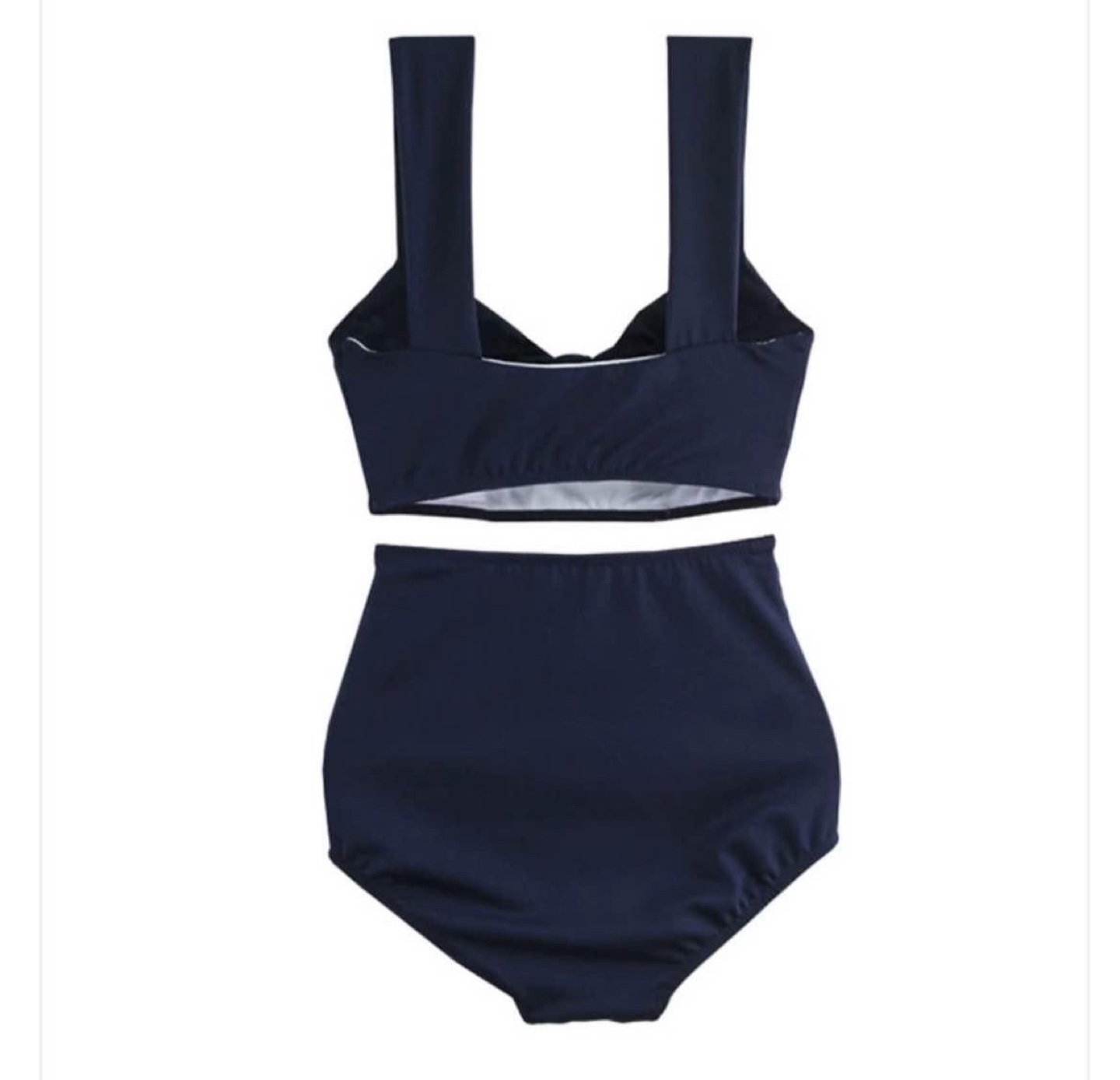 Navy Blue High-Waisted Bikini Set - photo 2