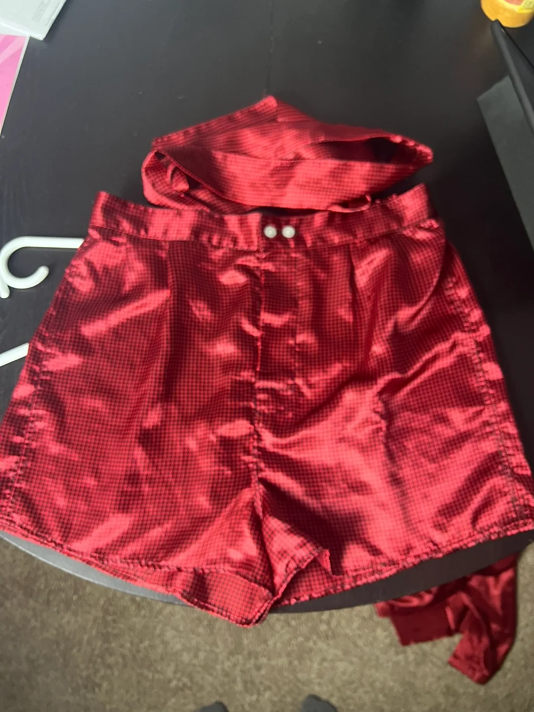 Christian Dior Men's Red Satin Robe & Shorts Set image indicator(4)