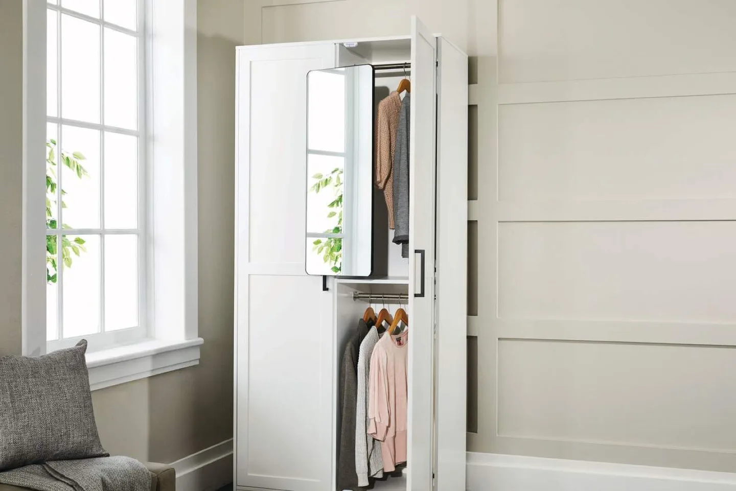 CANVAS 2-Door Wardrobe with Pull-out Mirror▫️BRAND NEW▫️ image indicator(3)