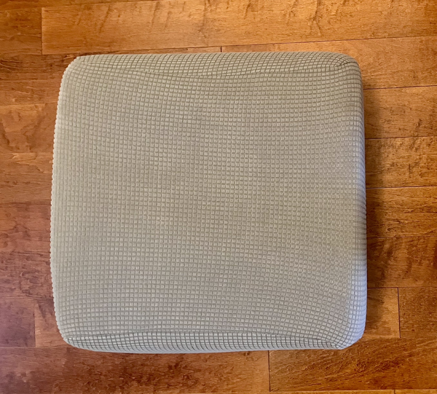 Ottoman plus brand new Grey Waffle-Textured Cover