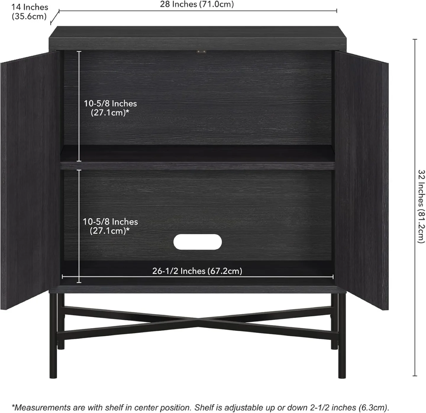 Accent Storage Cabinet Charcoal Gray ▫️BRAND NEW▫️ image indicator(5)