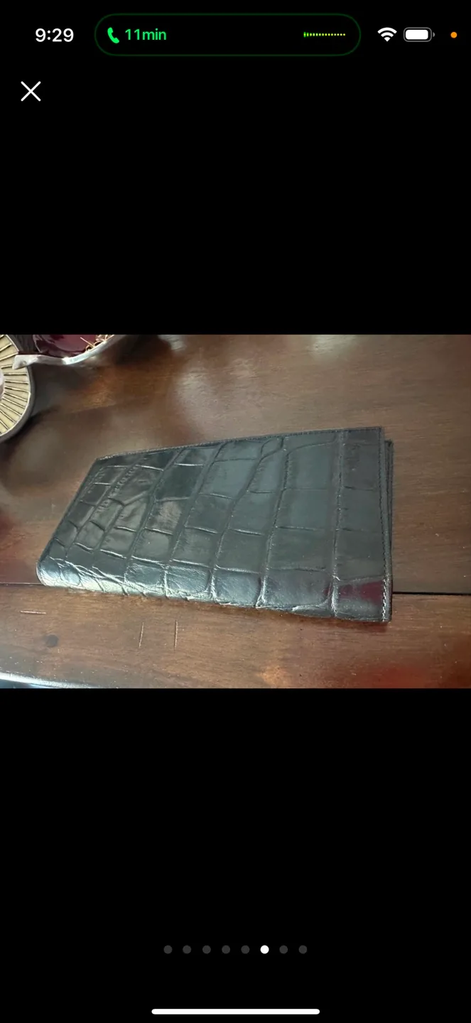 Black Crocodile Leather Wallet image indicator(5)