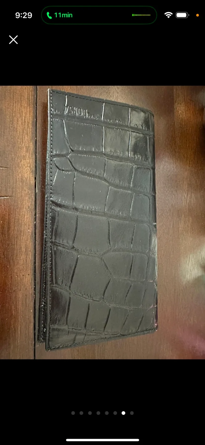 Black Crocodile Leather Wallet image indicator(4)