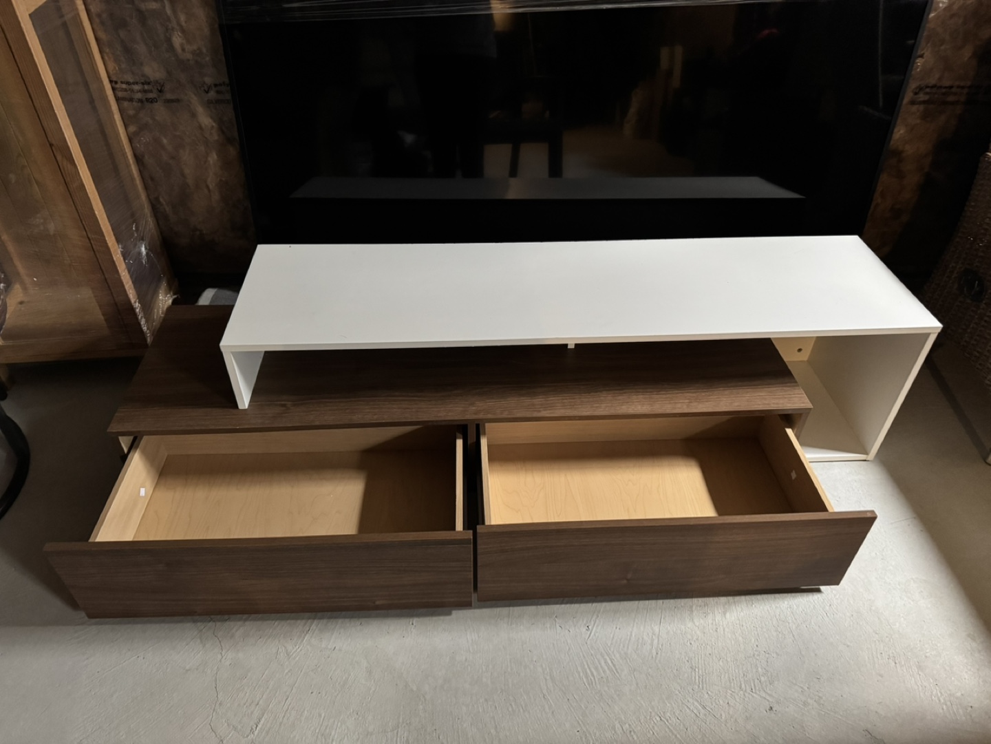 Modern TV Stand with Two Drawers up to 70” - photo 2