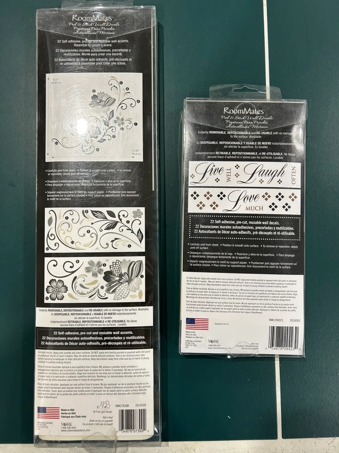 RoomMates Wall Decals - Floral & Live Laugh Love image indicator(2)