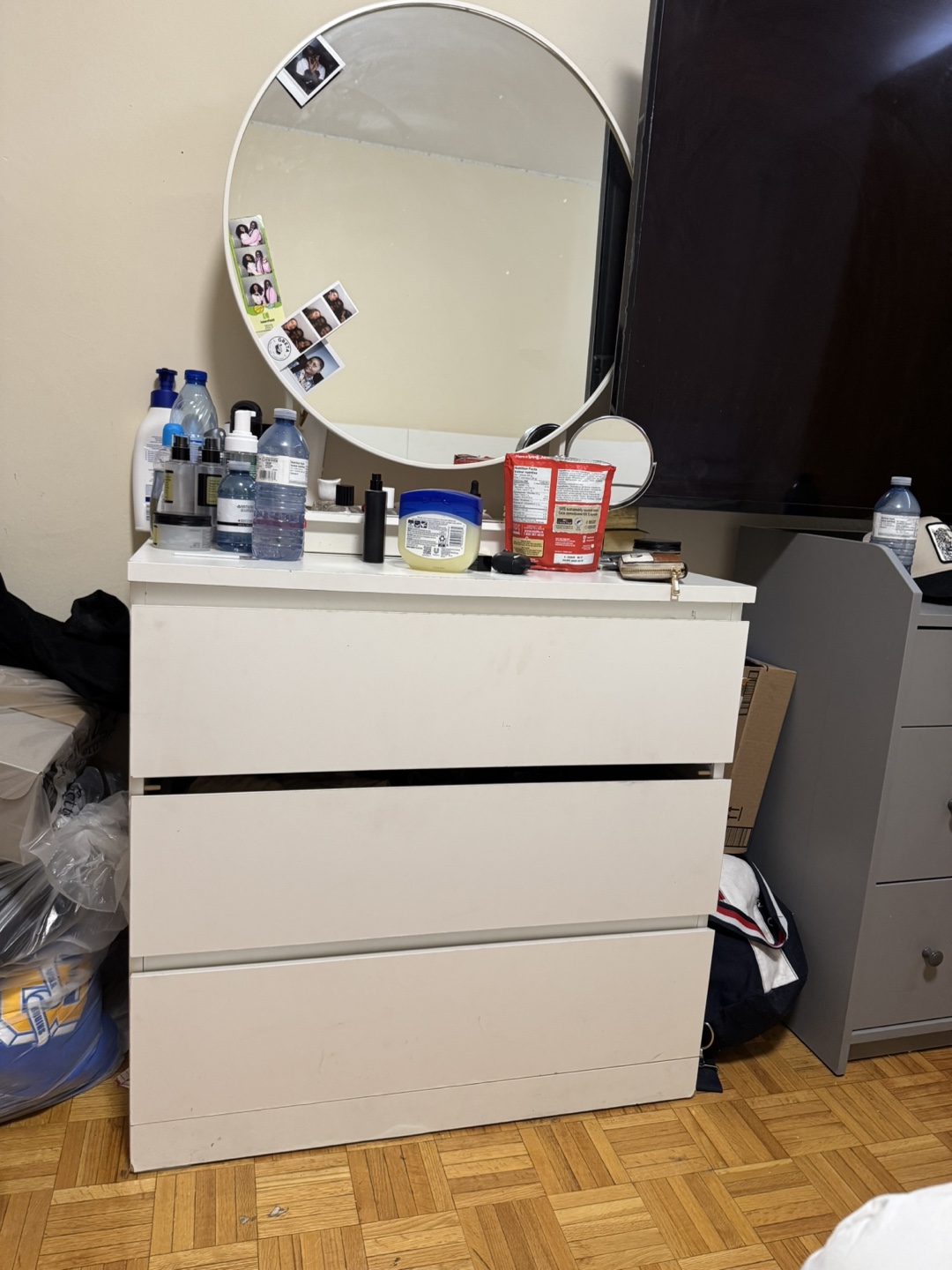 White 3-Drawer Dresser