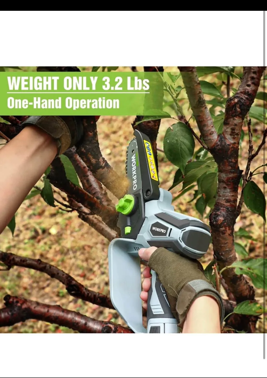 21V Cordless Chainsaw - Lightweight and Powerful image indicator(2)