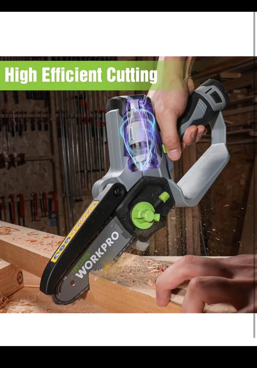 21V Cordless Chainsaw - Lightweight and Powerful image indicator(4)