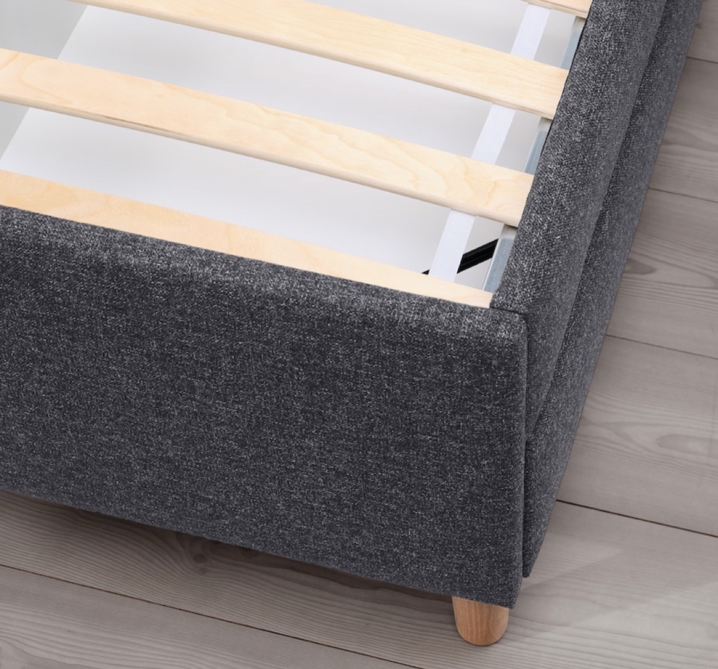 IKEA IDANÄS Queen Upholstered Storage Bed - Gunnared Dark Gray