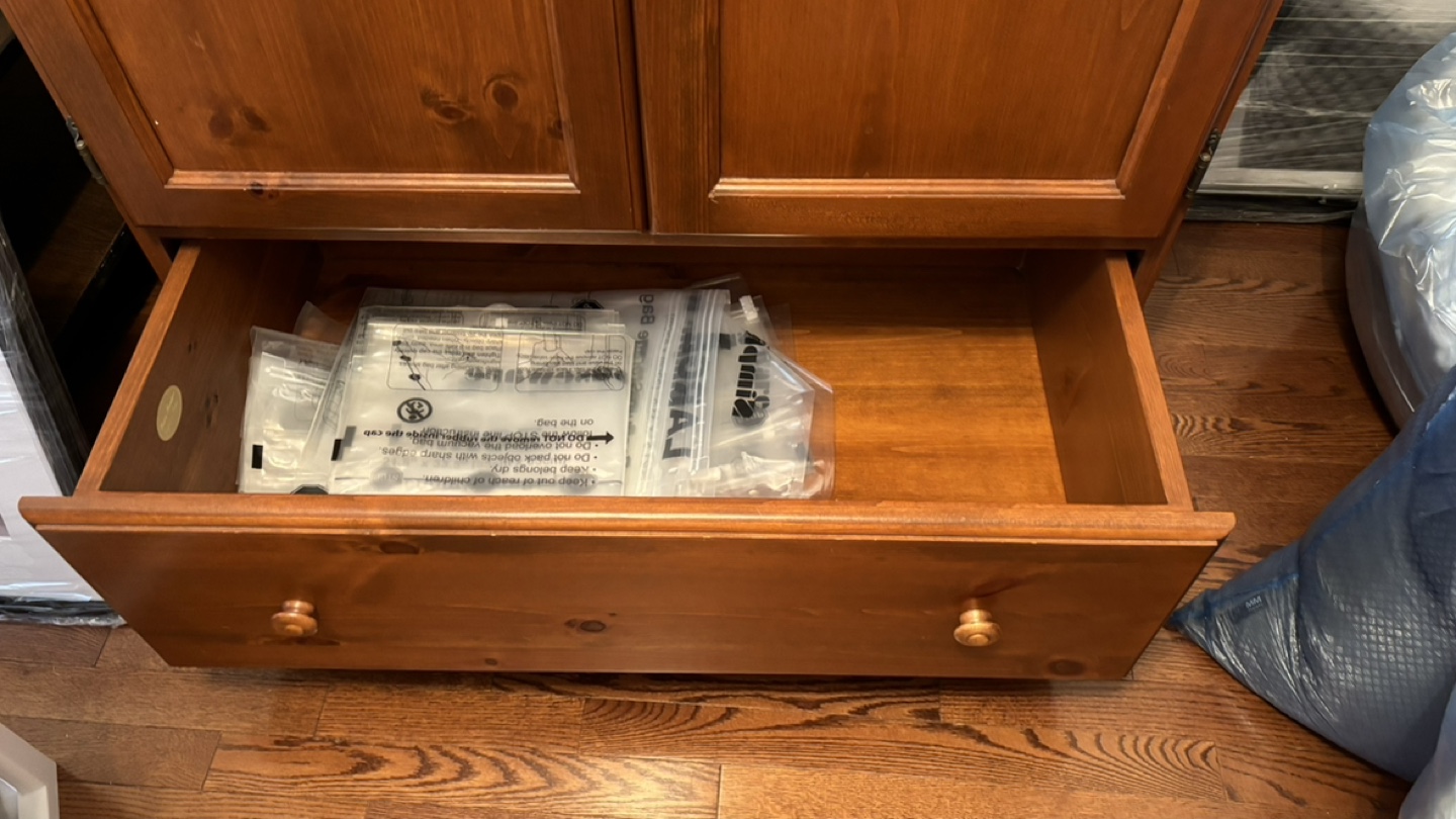 Solid Wood Armoire with Shelf and Drawer - photo 4