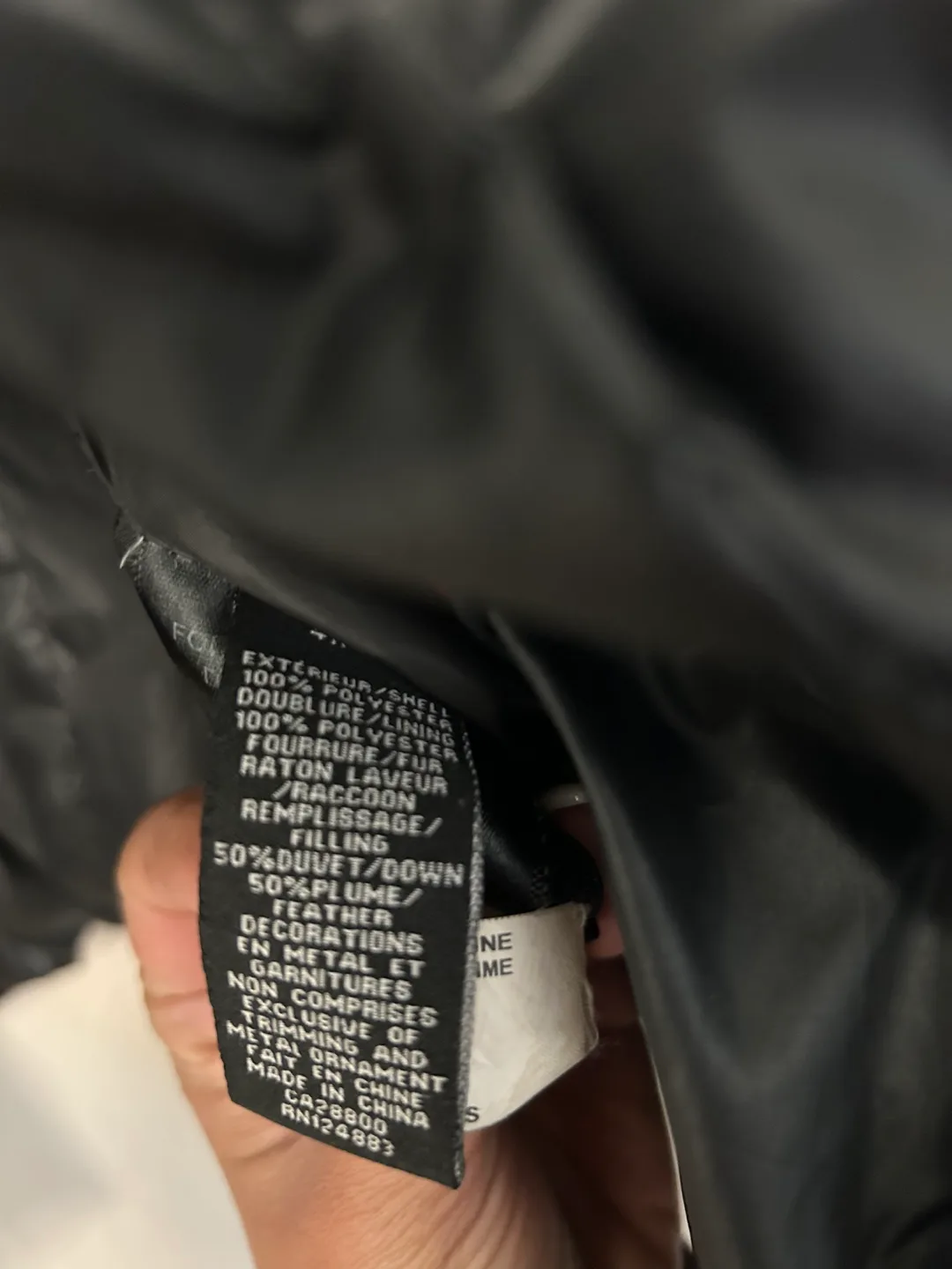 Atelier Noir Women's Black Puffer Coat with Faux Fur Hood image indicator(6)