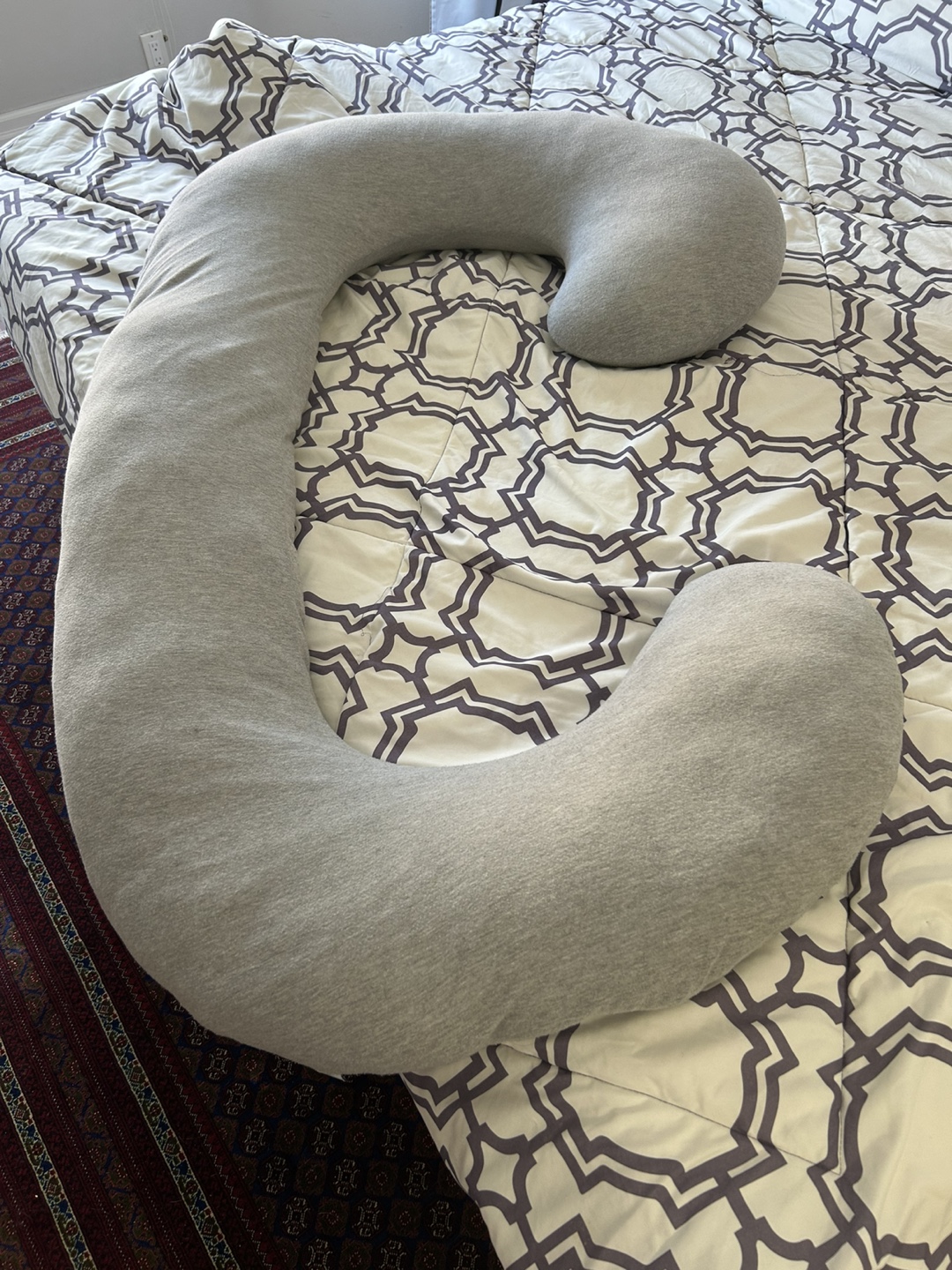 Grey Pregnancy Body Pillow
