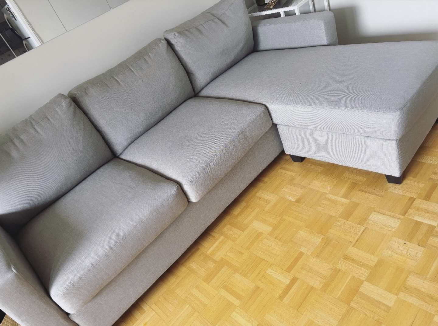 Grey L-Shaped Sectional Sofa - photo 3