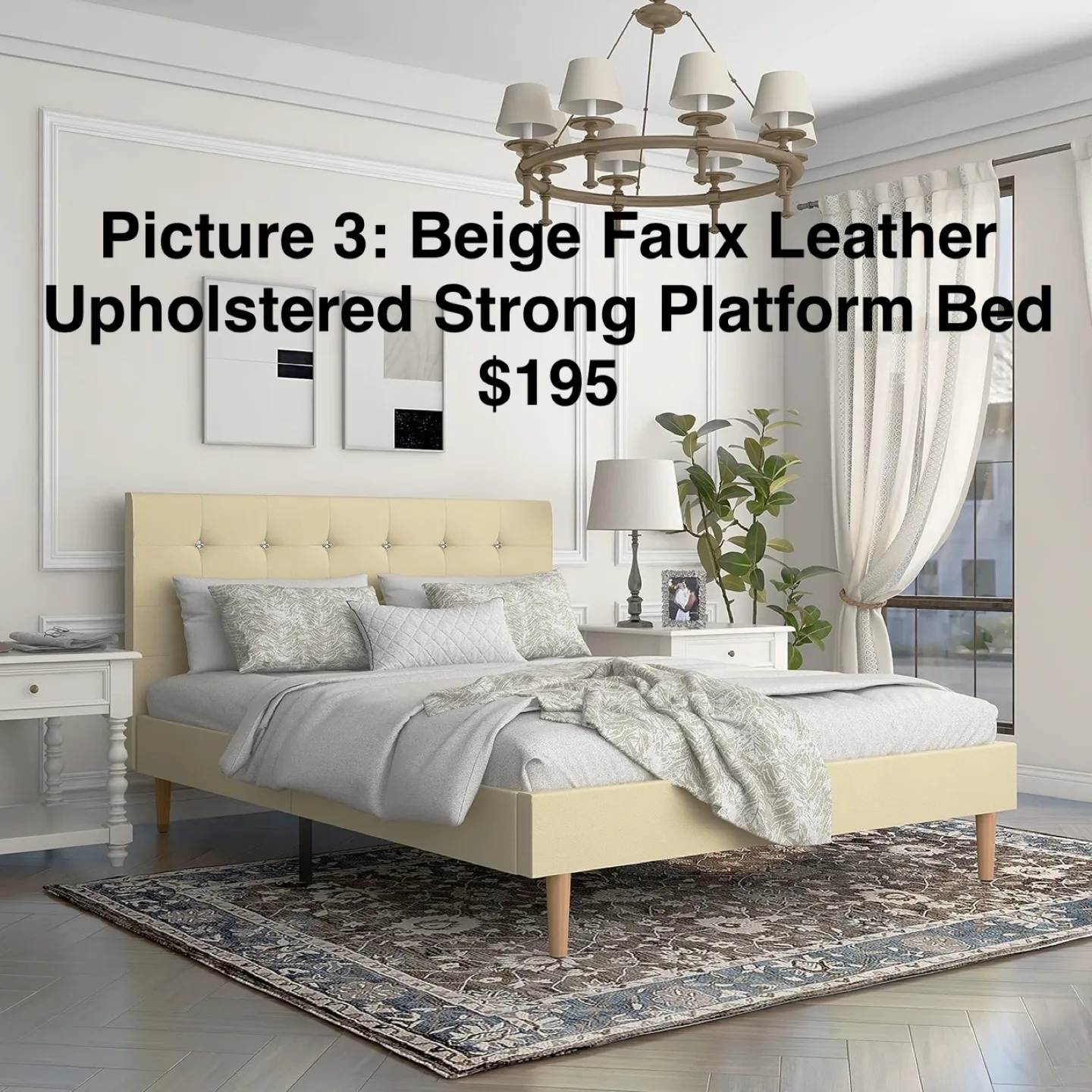 Queen Upholstered Platform Bed ▫️BRAND NEW▫️ image indicator(5)