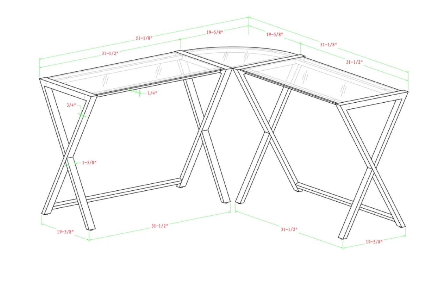 Reversible L Shaped Desk - photo 2