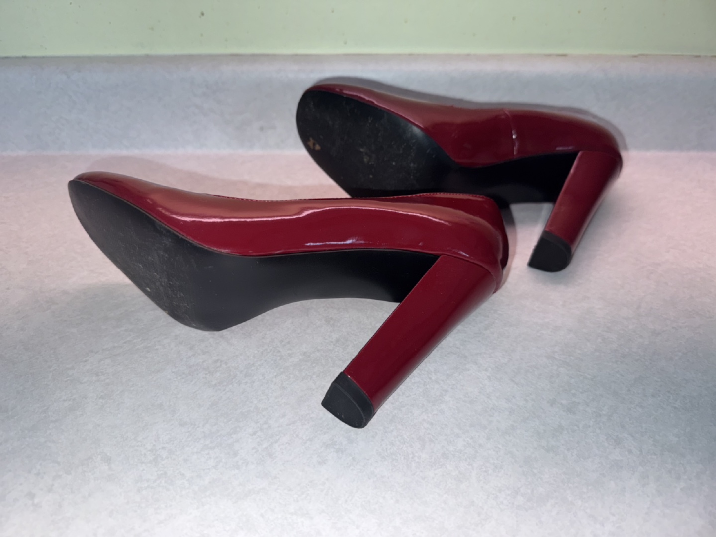 Women's Burgundy Patent Leather Heels - photo 3
