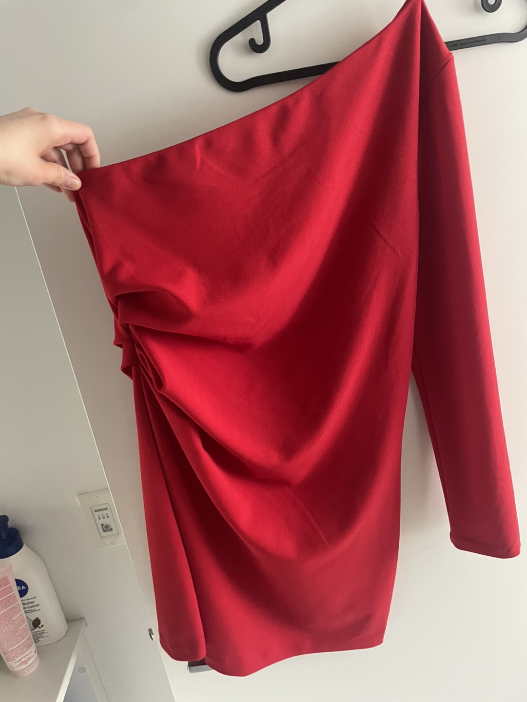 Red One-Shoulder Mini Dress - photo 3