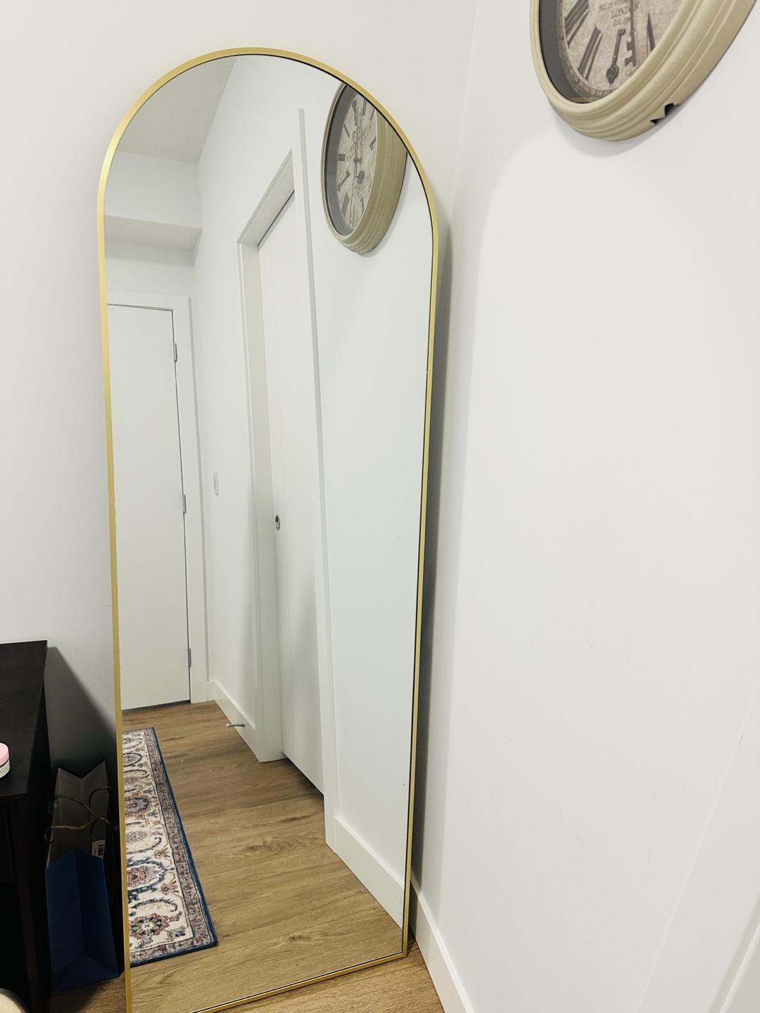 Full Length Arch Mirror - Gold Frame