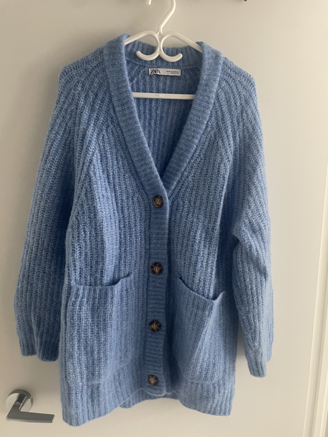 Zara Blue Knit Cardigan